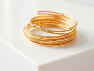 Gold bracelet stack ideas