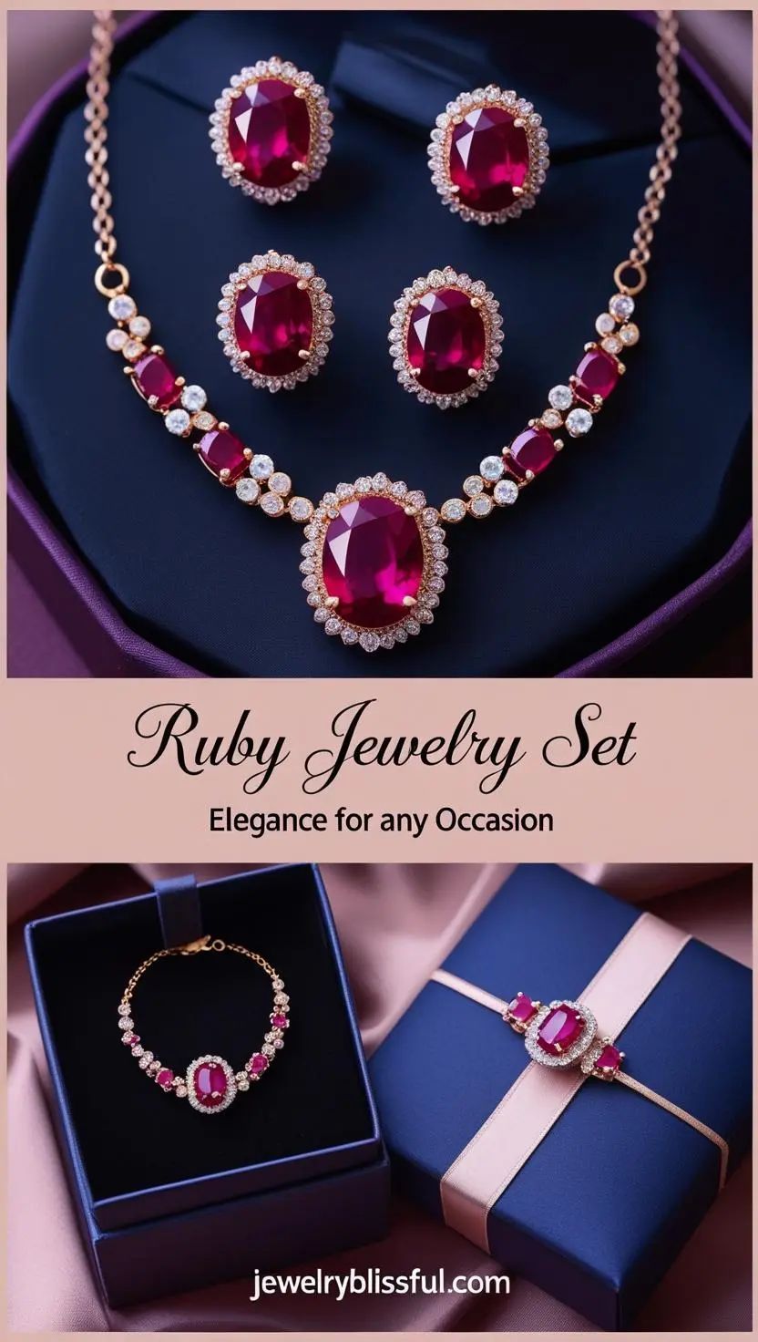 Ruby Jewelry Set