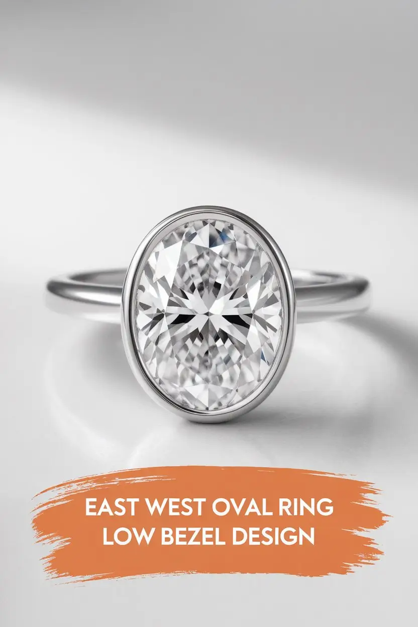  East west oval in a low bezel