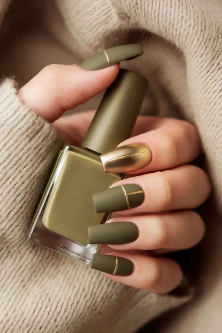 Olive Green Nail 10 Chic Ideas to Try Chic Olive Green Nail Inspiration for a Bold Fall Look