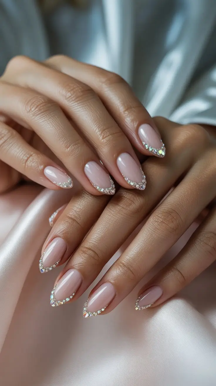  Crystal Embellished Tips