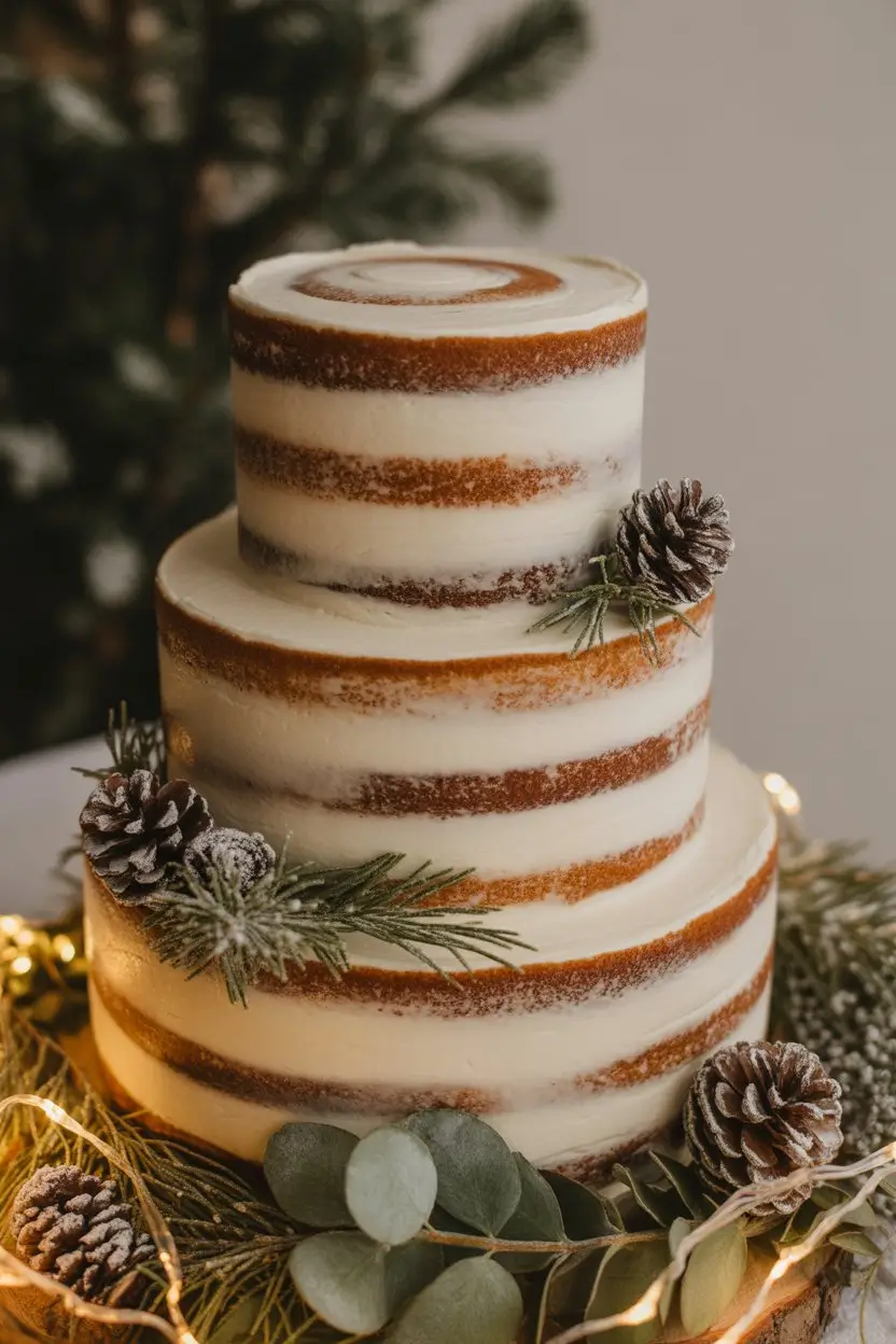 Gingerbread Winter Wedding Cake