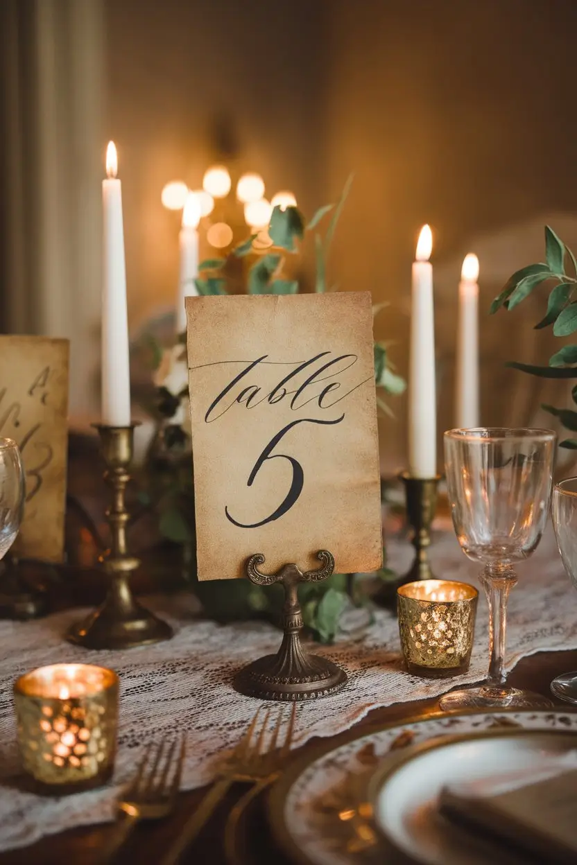 Wedding Table Number