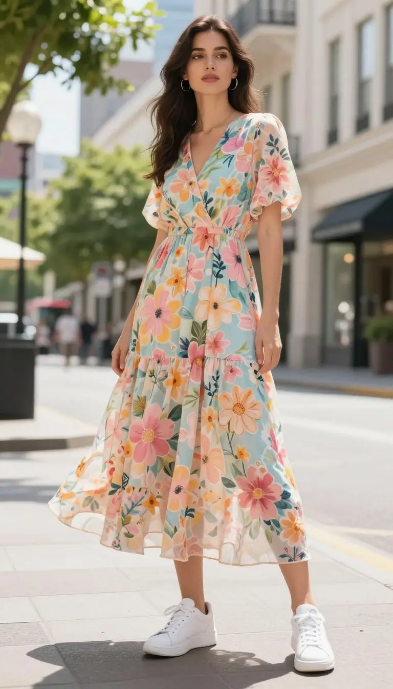 Long Dress with Sneakers Outfit 9 Stylish Looks