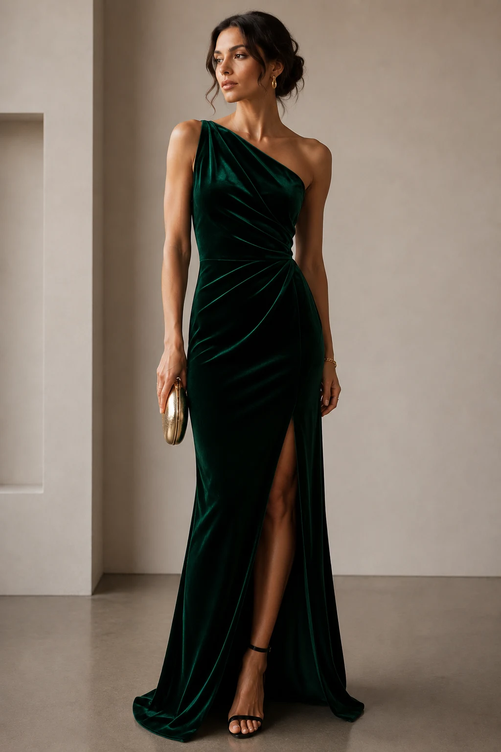 Outfit 4 — black tie gala dinner style outfit, worn by a stylish woman