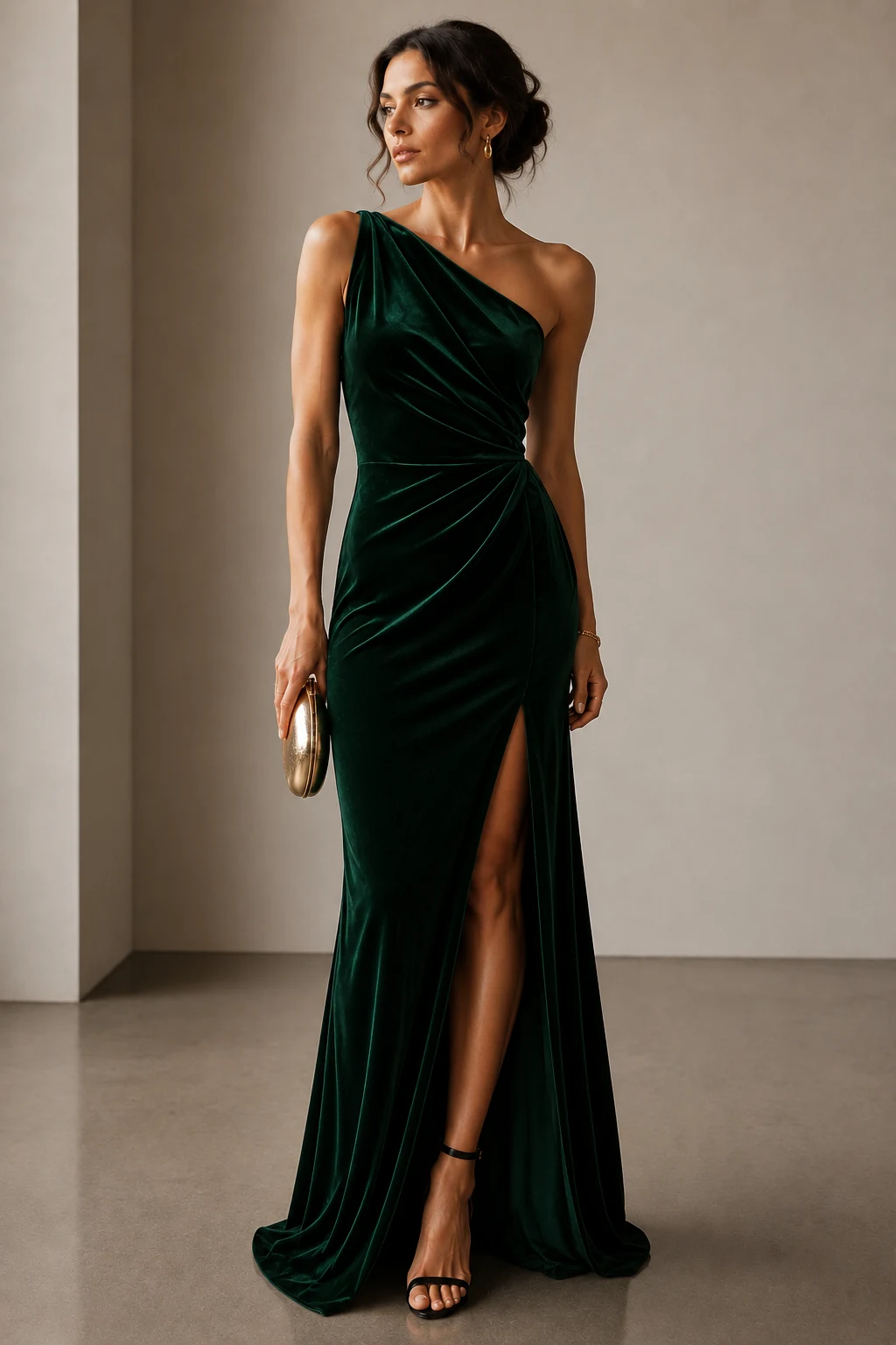 Outfit 5 — black tie gala dinner style outfit, worn by a stylish woman