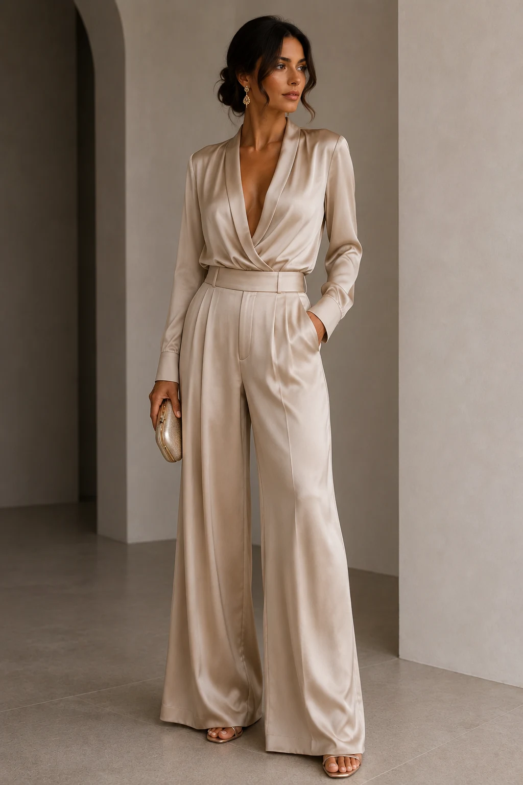 Outfit 3 — black tie gala outfit women style outfit, worn by a stylish woman Outfit 3 — black tie gala outfit women style outfit, worn by a stylish woman