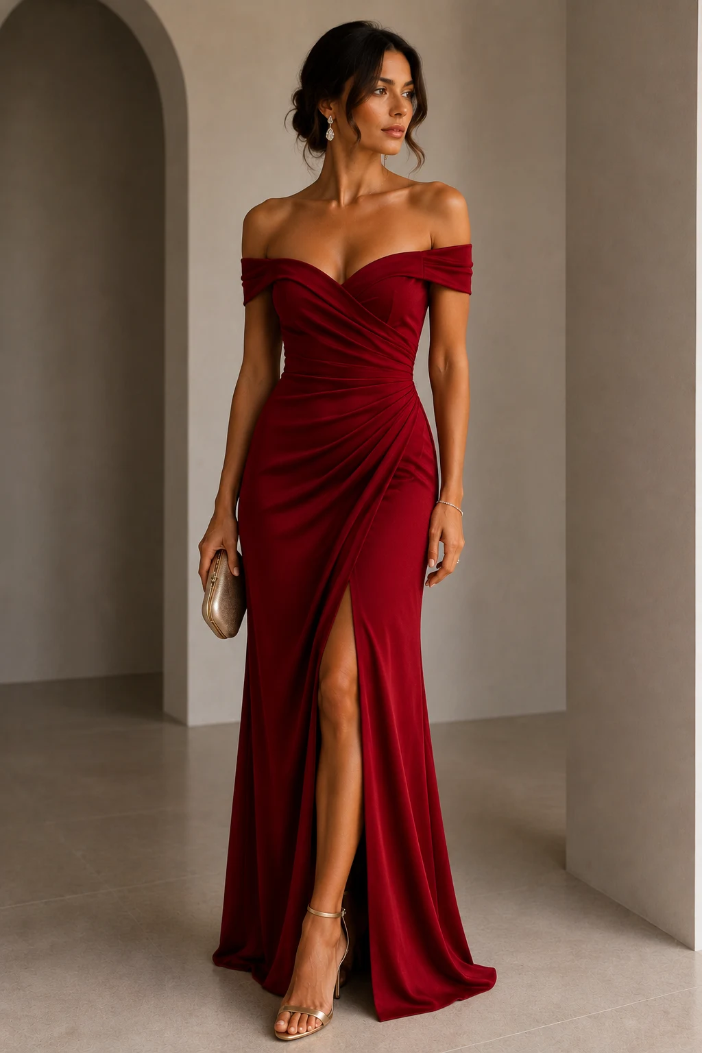 Outfit 4 — black tie gala outfit women style outfit, worn by a stylish woman Outfit 4 — black tie gala outfit women style outfit, worn by a stylish woman
