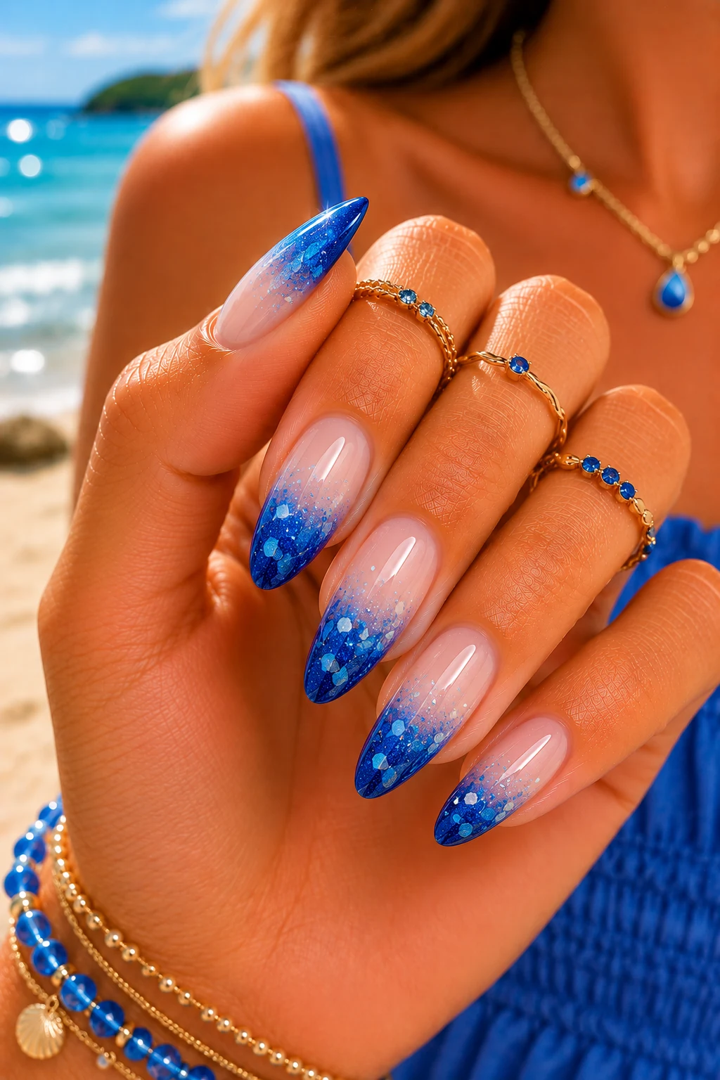 Outfit 6 — blue summer nails style outfit, worn by a stylish woman