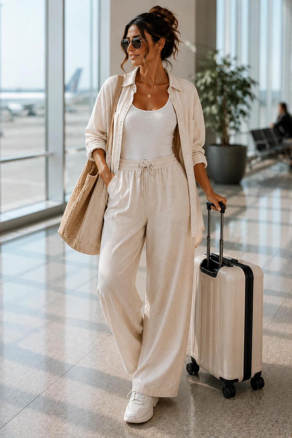 cute airport outfit summer casual — Outfit 2 — cute airport outfit summer casual style outfit, worn by a stylish woman