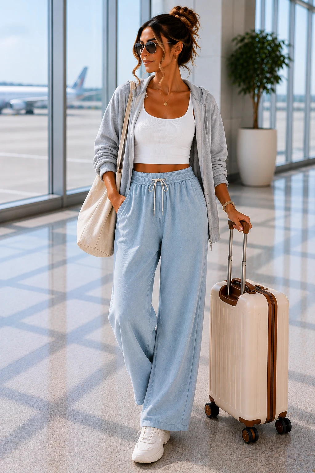 cute airport outfit summer casual — Outfit 7 — cute airport outfit summer casual style outfit, worn by a stylish woman
