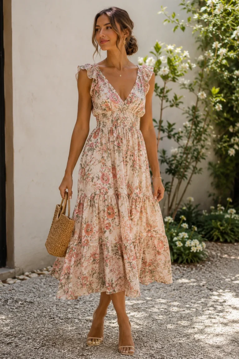 Outfit 1 — garden party outfits for women summer style outfit, worn by a stylish woman