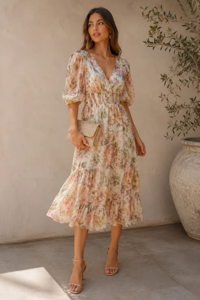 Outfit 1 — garden party outfits for women wedding style outfit, worn by a stylish woman