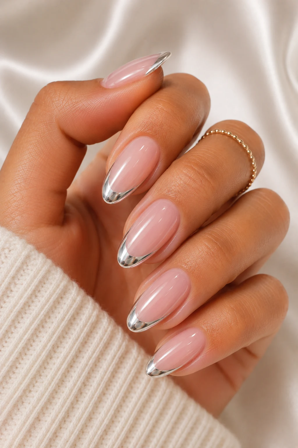 summer nails 2026 trends — Chrome French Summer Nails 2026 Trends That Look Futuristic — summer nails 2026 trends style outfit, worn by a stylish woman