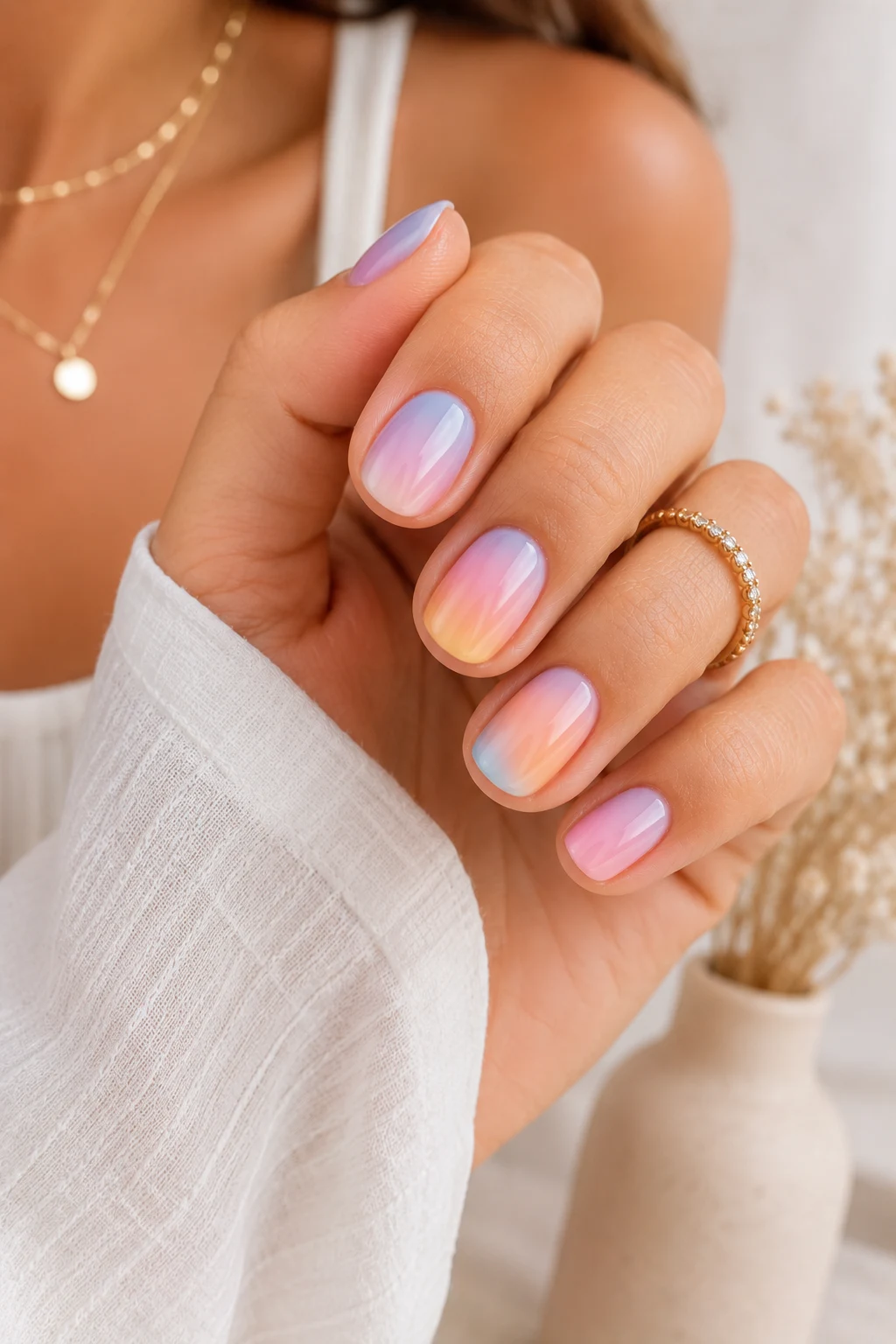 summer nails short — Outfit 3 — summer nails short style outfit, worn by a stylish woman