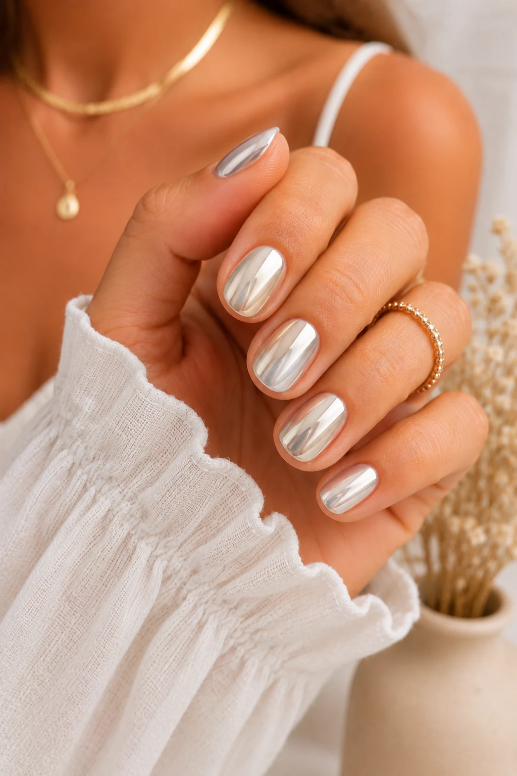 summer nails short — Outfit 6 — summer nails short style outfit, worn by a stylish woman