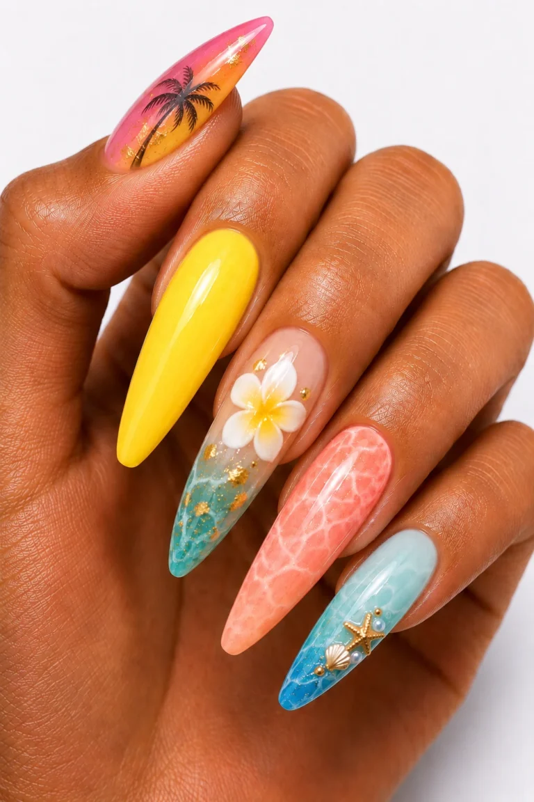 Introduction — summertime gel nails style outfit, worn by a stylish woman