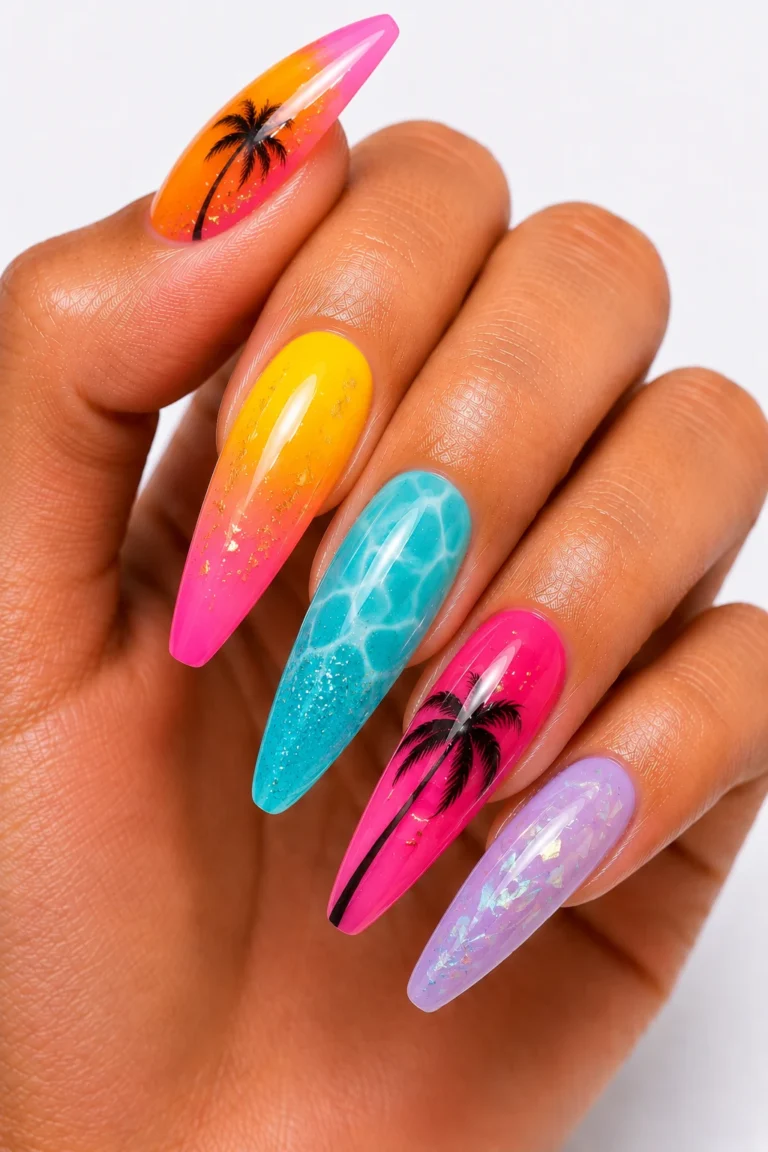 Introduction — summertime nails colors style outfit, worn by a stylish woman