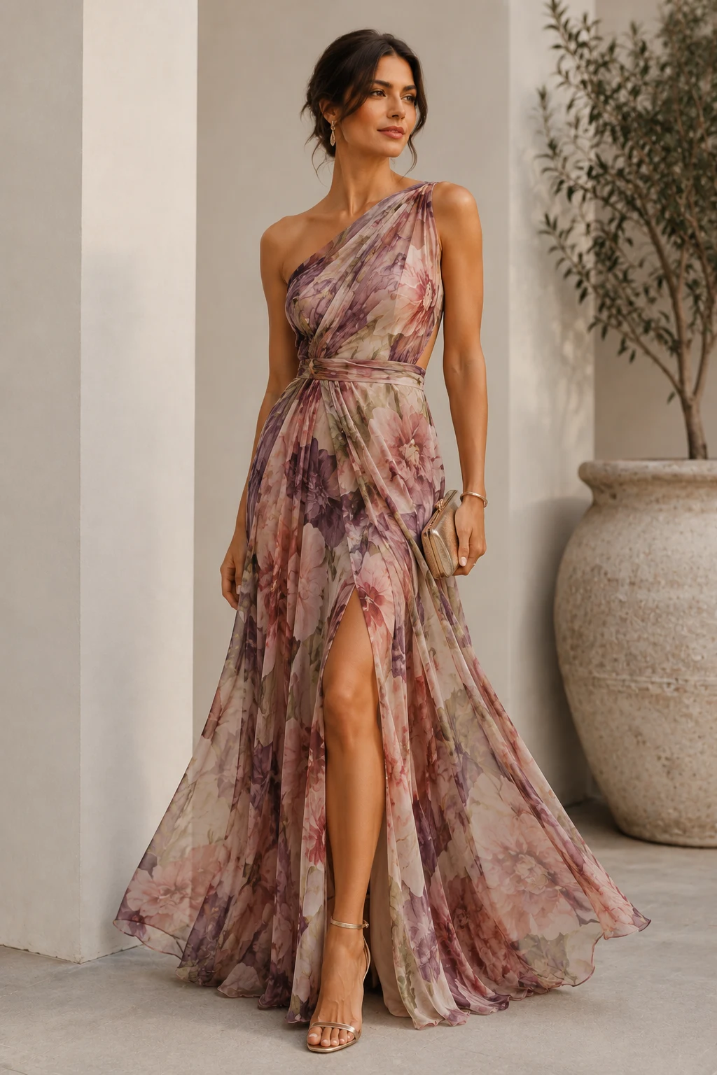 Outfit 3 — wedding guest dresses summer black tie style outfit, worn by a stylish woman
