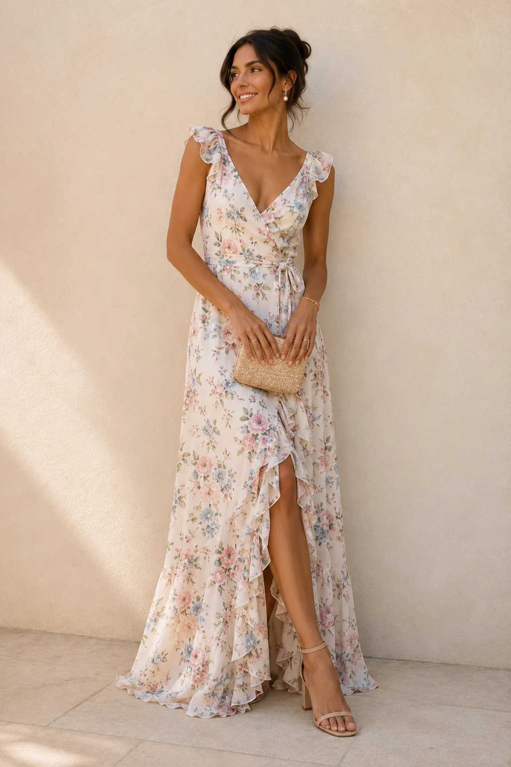 Outfit 2 — wedding guest dresses summer long style outfit, worn by a stylish woman