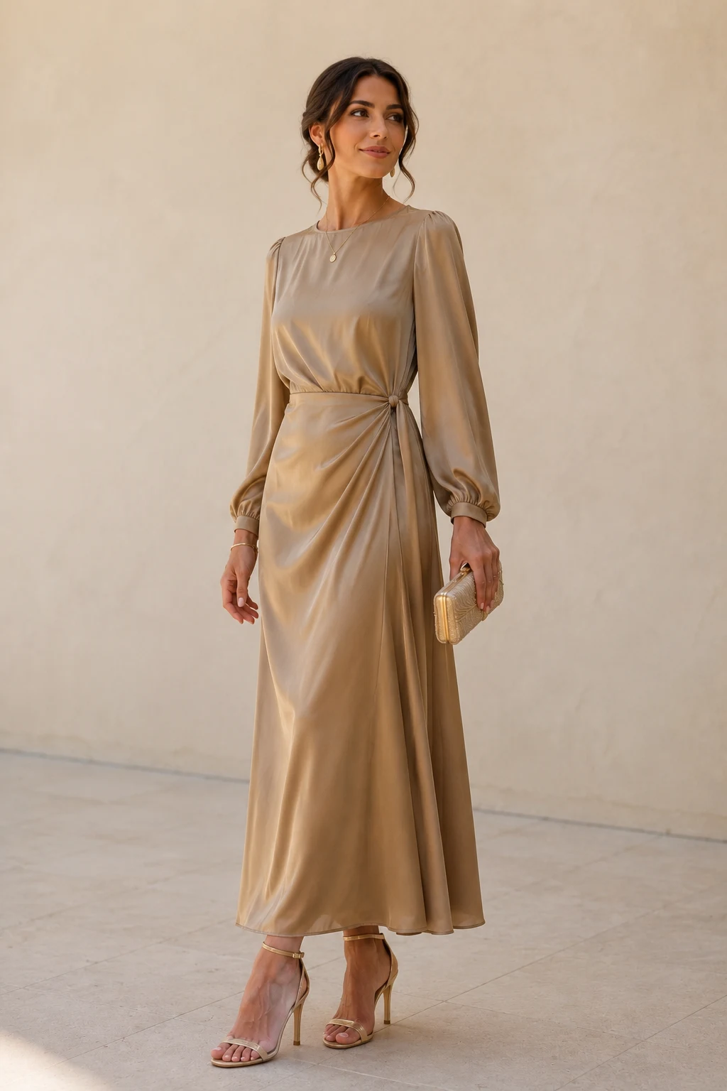 Outfit 2 — wedding guest dresses summer modest style outfit, worn by a stylish woman