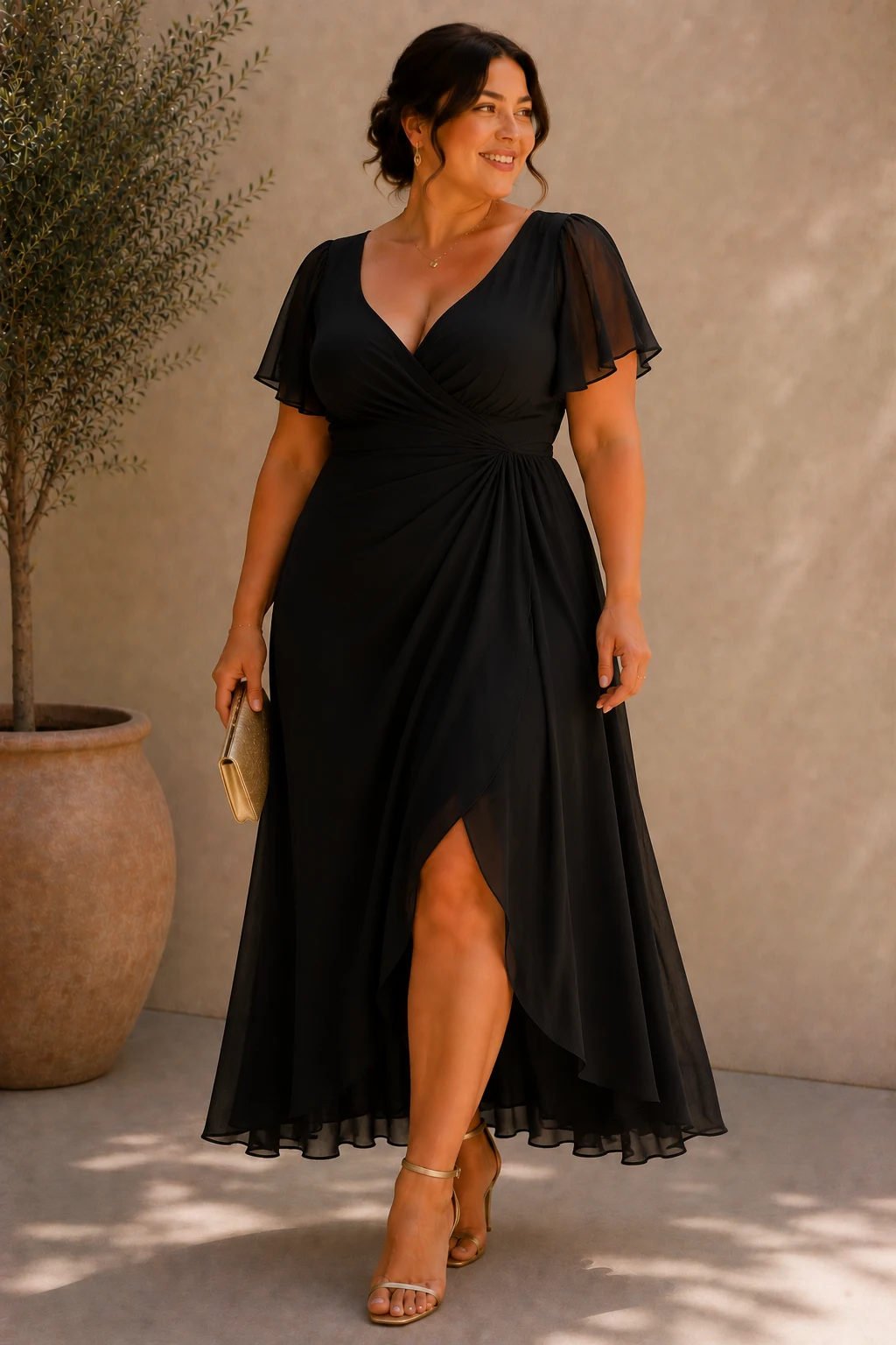 Outfit 9 — wedding guest dresses summer plus size style outfit, worn by a stylish woman