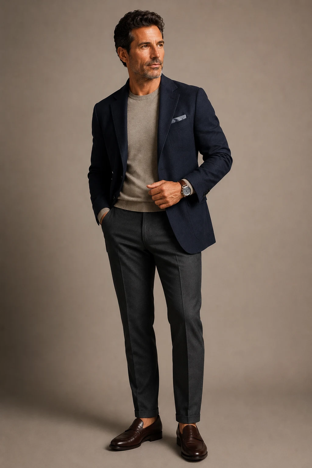 The Modern Business Casual Upgrade — 40s outfits mens style outfit, worn by a stylish man