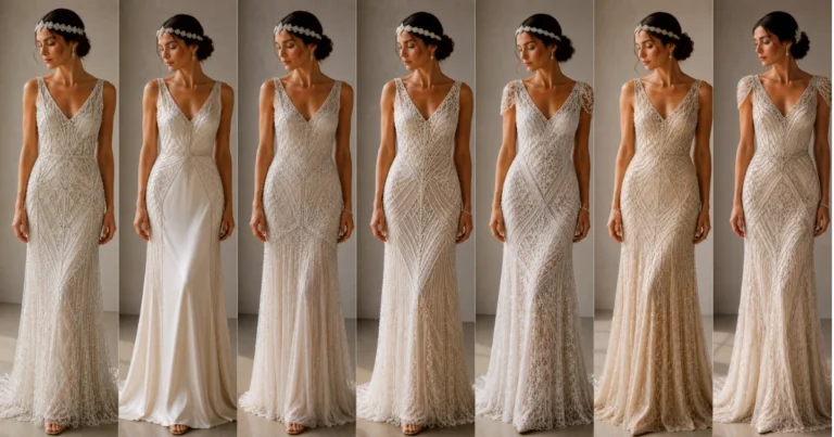 art deco wedding dress — featured