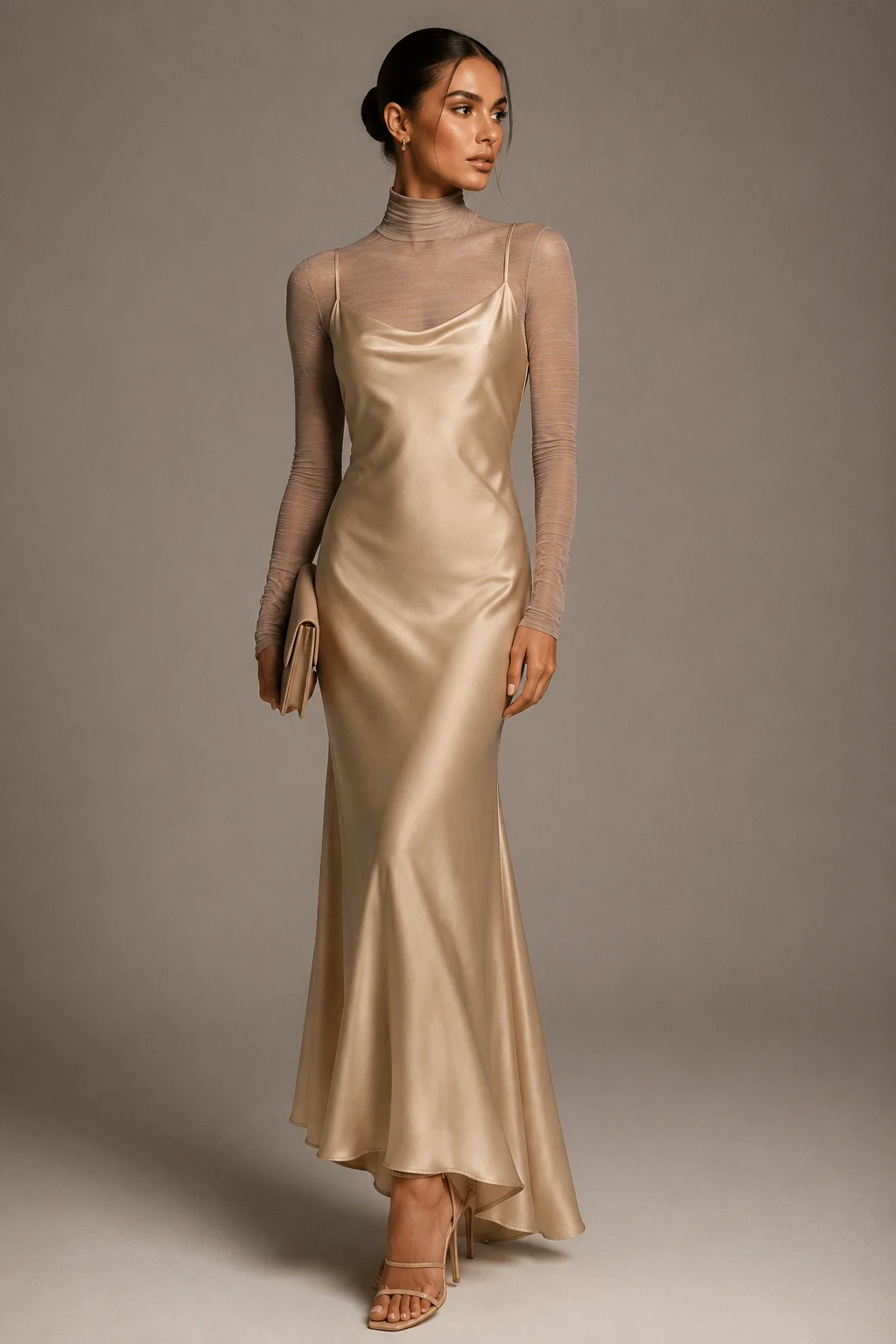 The Lightweight Slip Dress With Strategic Layers — bianca grammys outfit no blur style outfit