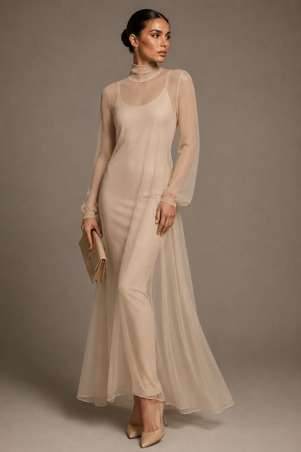 The lightweight Overlay Dress With Modern Coverage — bianca grammys outfit no blur style outfit