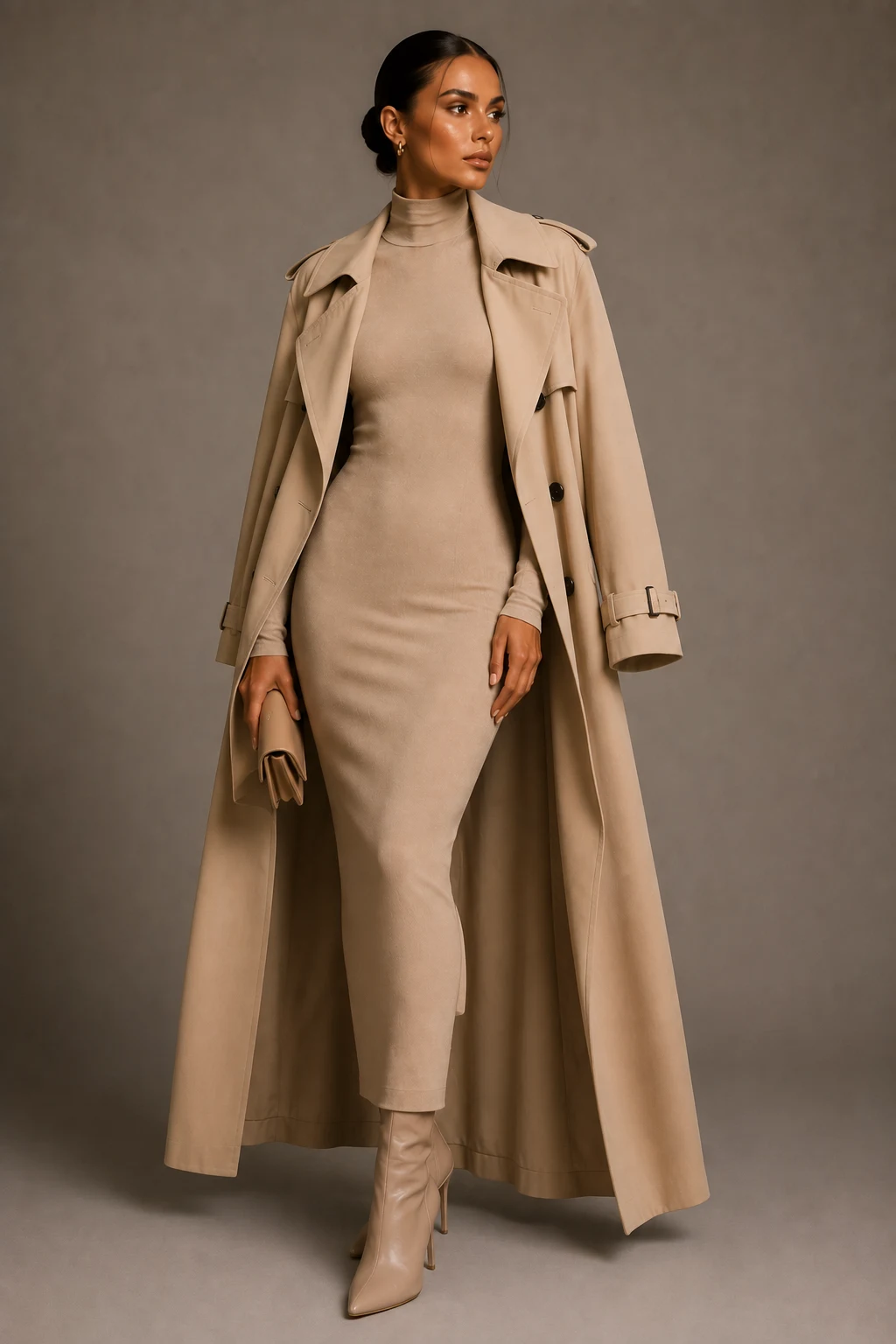 The Editorial Trench Coat Statement Look — bianca grammys outfit no blur style outfit