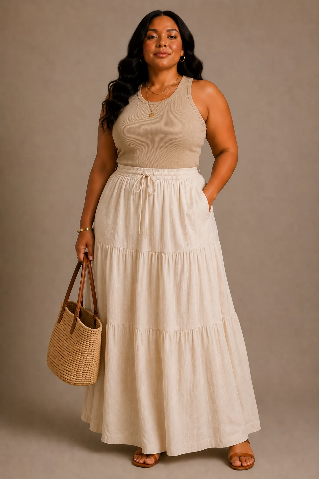 The Maxi Skirt and Fitted Tank Pairing — casual summer outfits style outfit