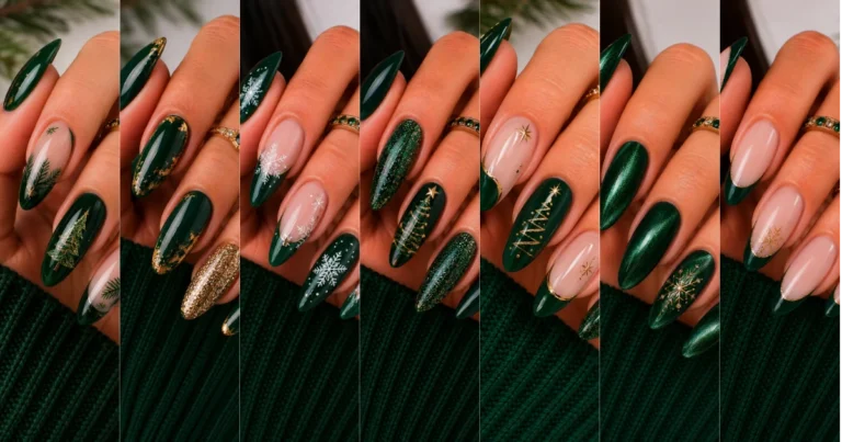 christmas nail ideas green — featured