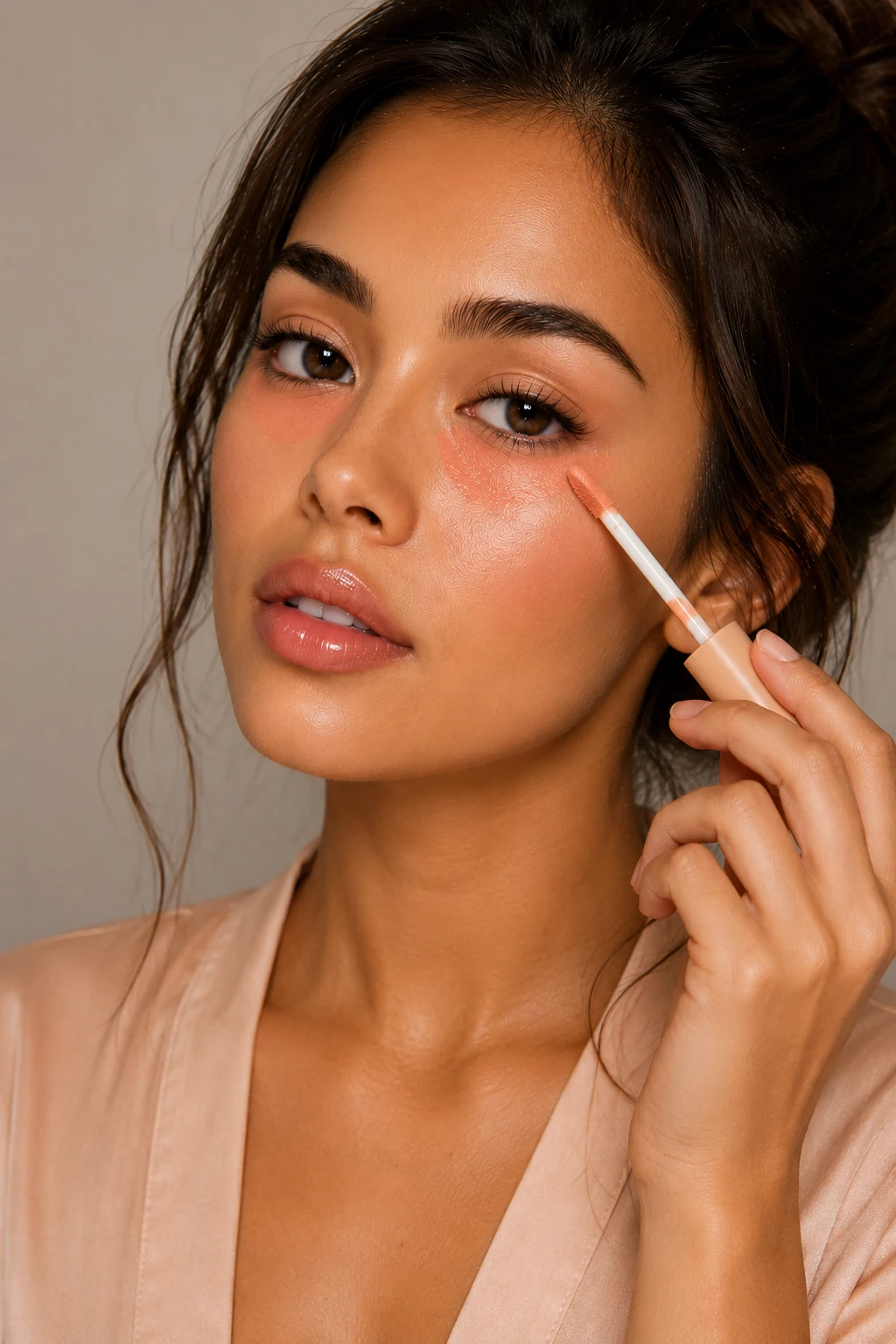 Peach Color Correction Makeup for Dark Circles — color correction makeup style outfit