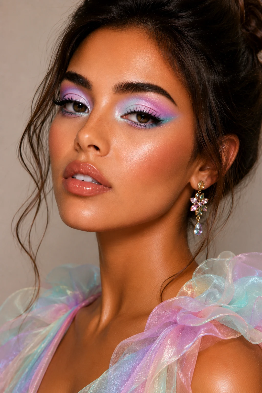 Pastel Dream Colorful Eye Makeup — colorful eye makeup style outfit