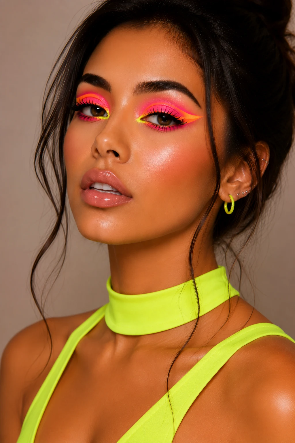 Neon Pop Colorful Makeup Ideas — colorful makeup ideas style outfit