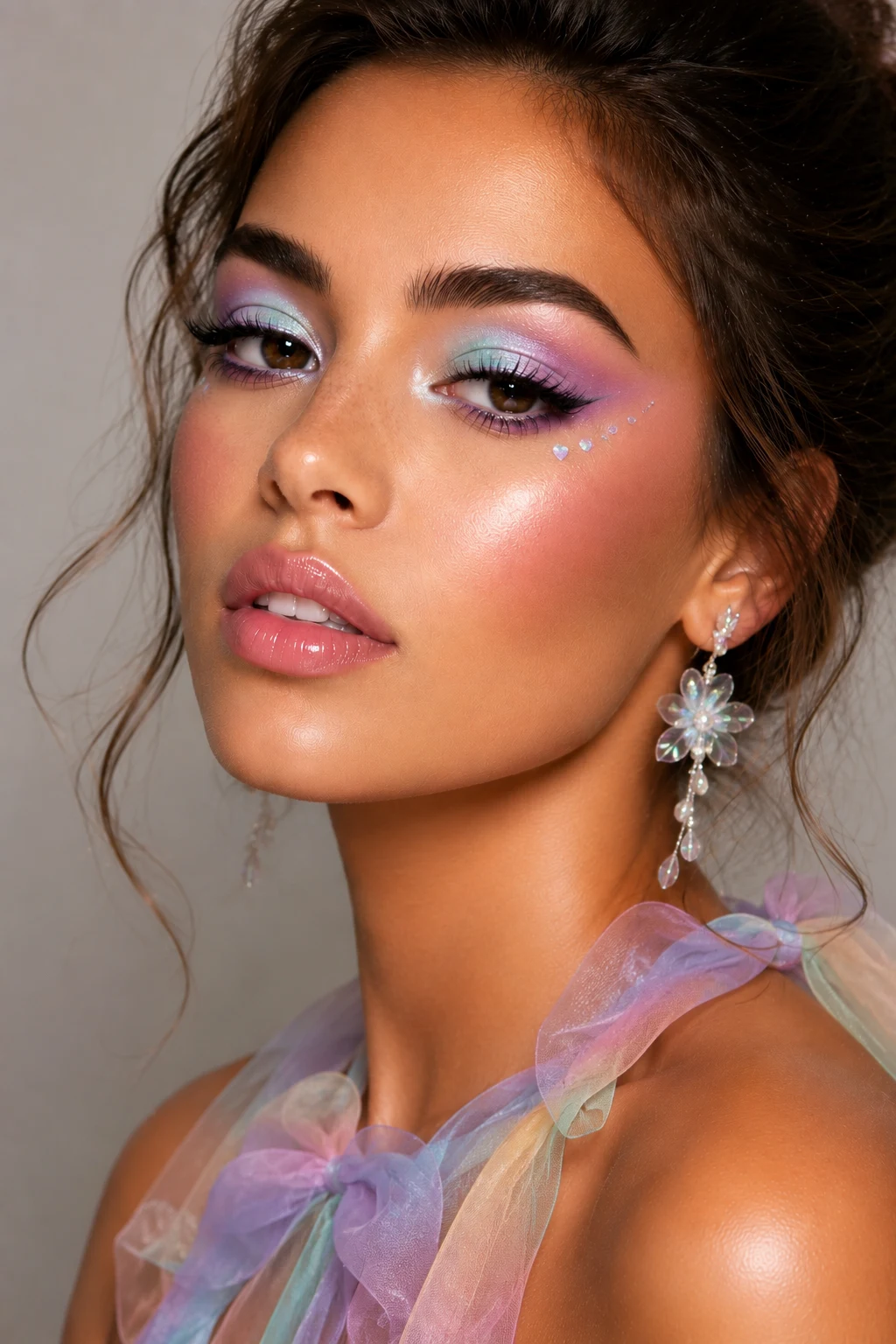 Pastel Dream Colorful Makeup — colorful makeup style outfit