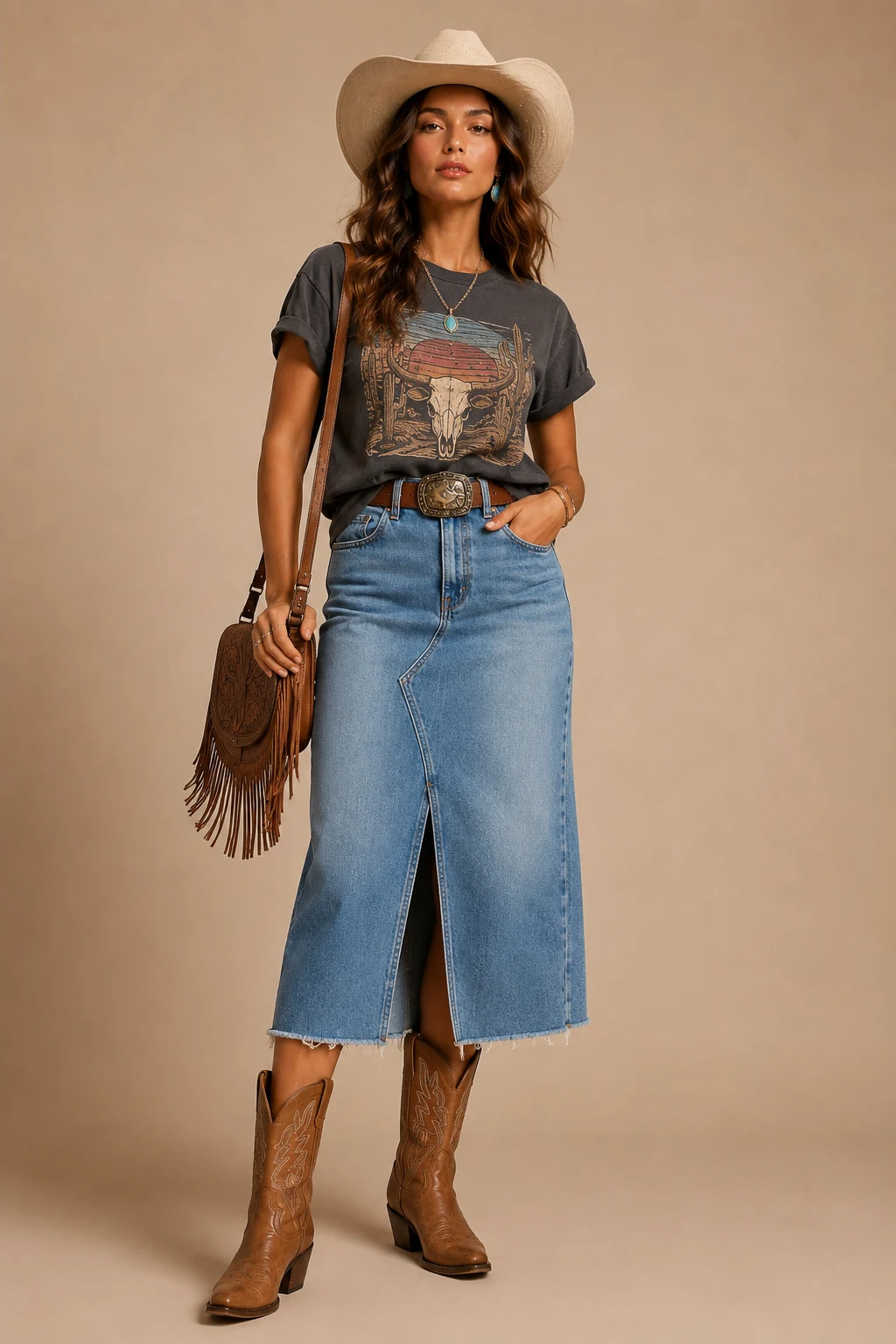 The Graphic Tee and Denim Skirt Weekend Favorite — country summer outfits style outfit