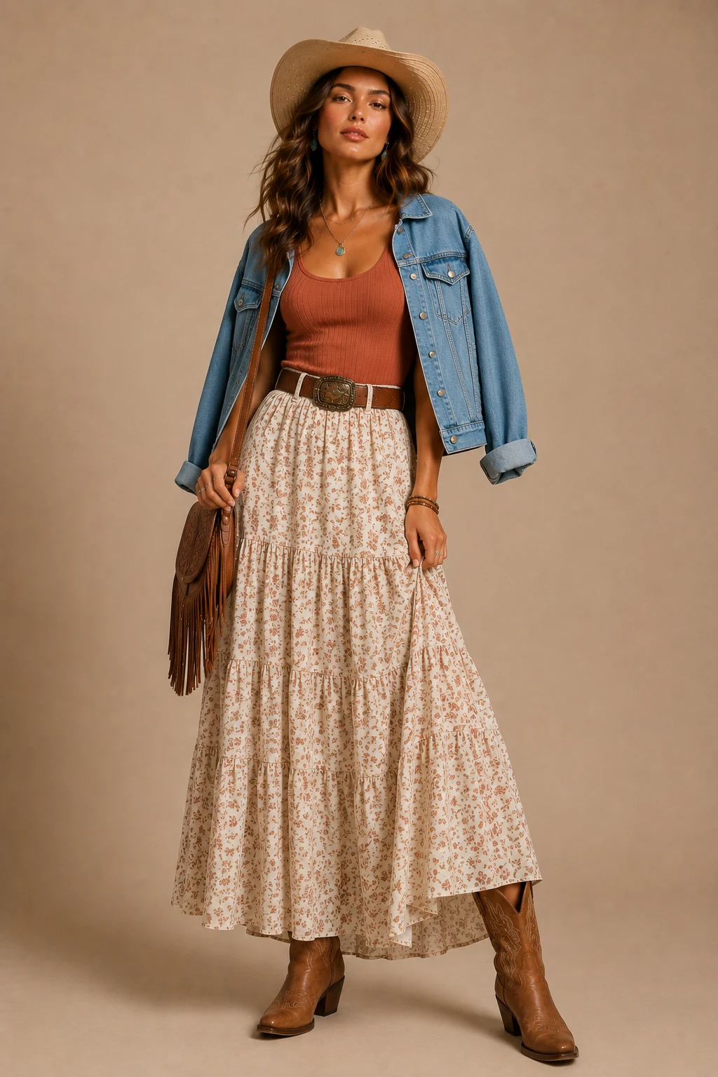 The Maxi Skirt and Tank Top Sunset Look — country summer outfits style outfit