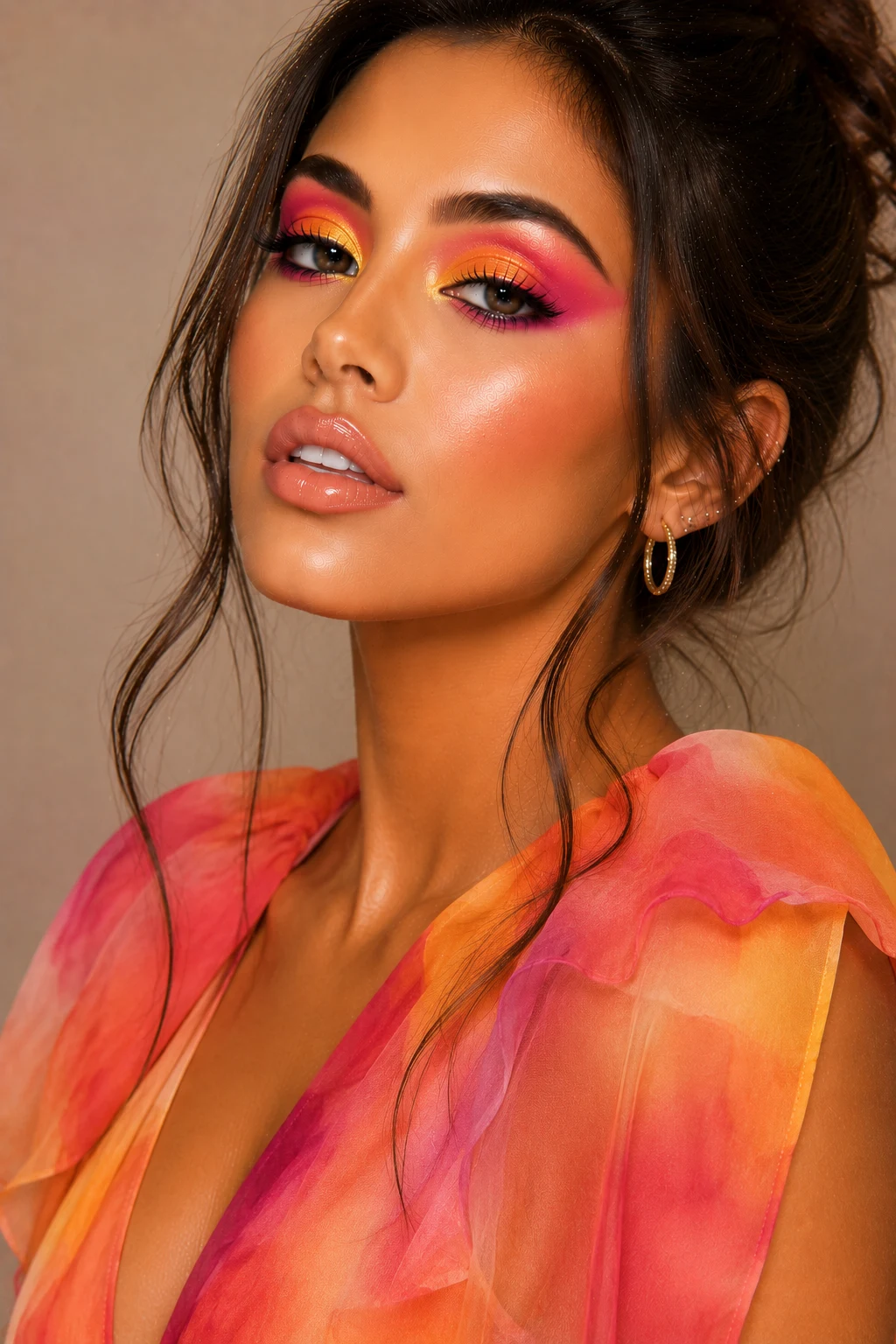 Sunset Watercolor Creative Makeup Looks Colorful — creative makeup looks colorful style outfit
