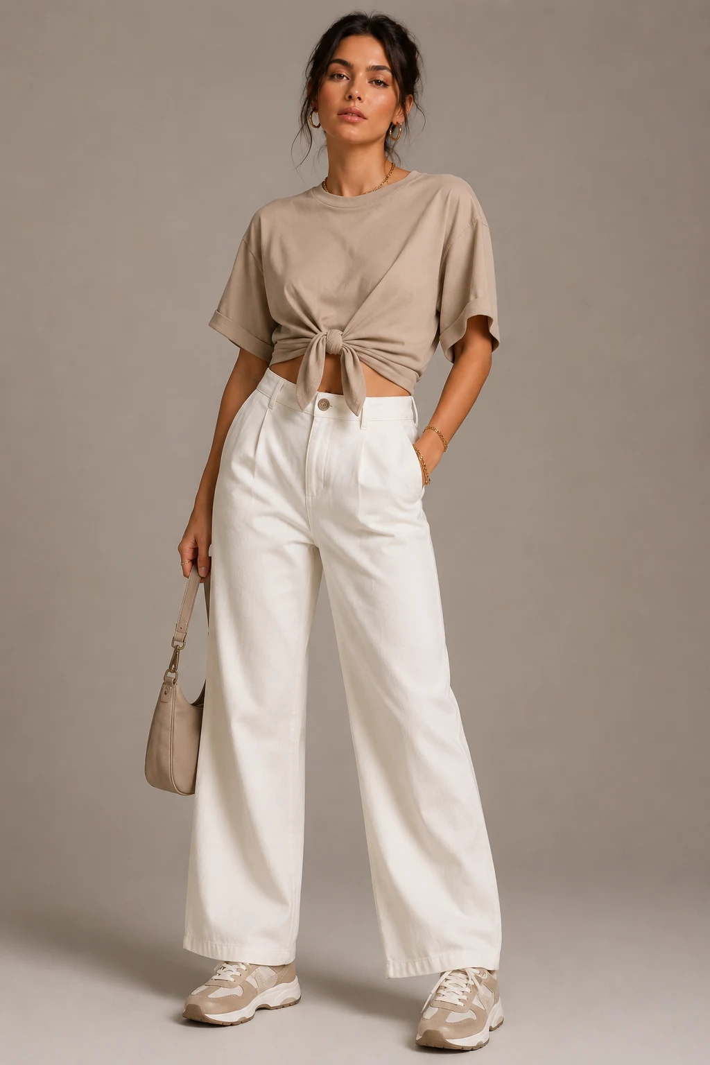 The Front-Tie Crop That Saves Every Oversized Shirt — cute ways to cut a shirt diy style outfit