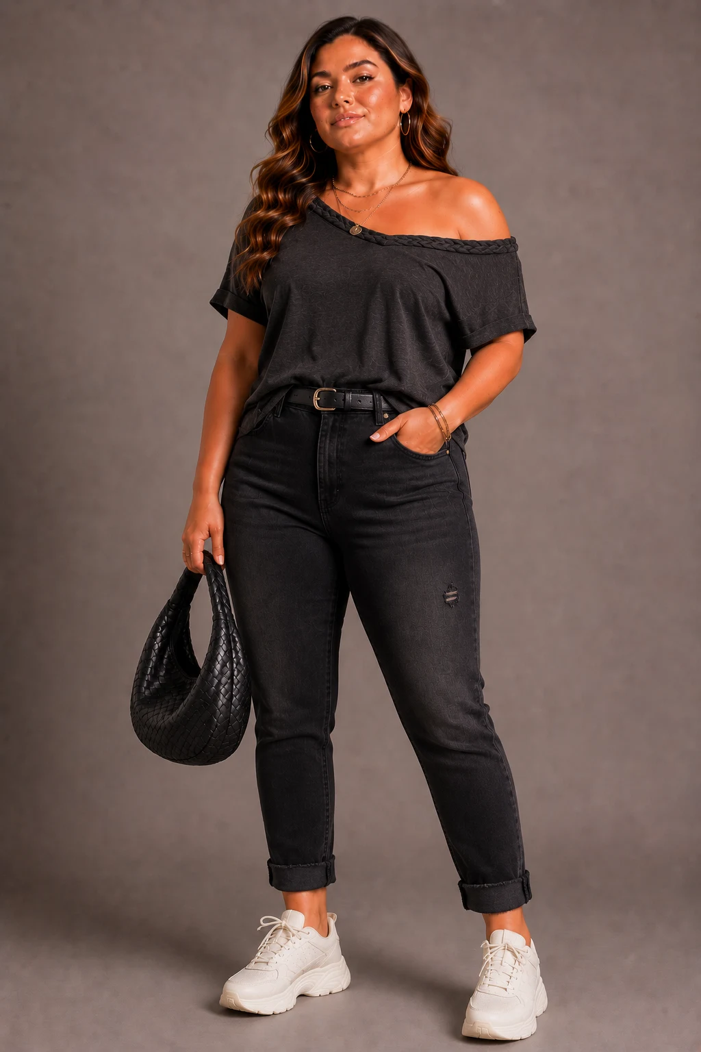 The Braided Neckline Statement Top — cute ways to cut a shirt off shoulder style outfit