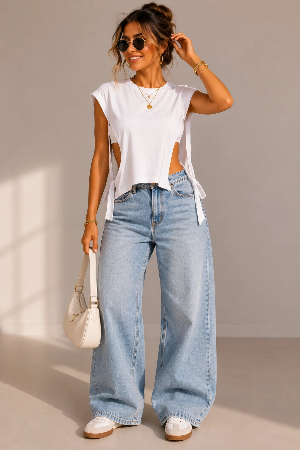 Outfit 4 — cute ways to cut a shirt on the sides style outfit