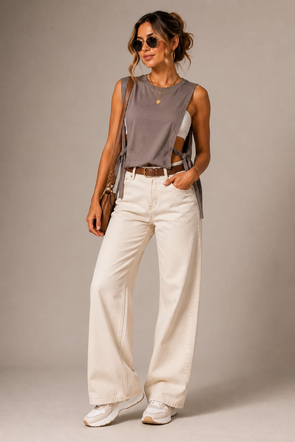 Outfit 5 — cute ways to cut a shirt on the sides style outfit