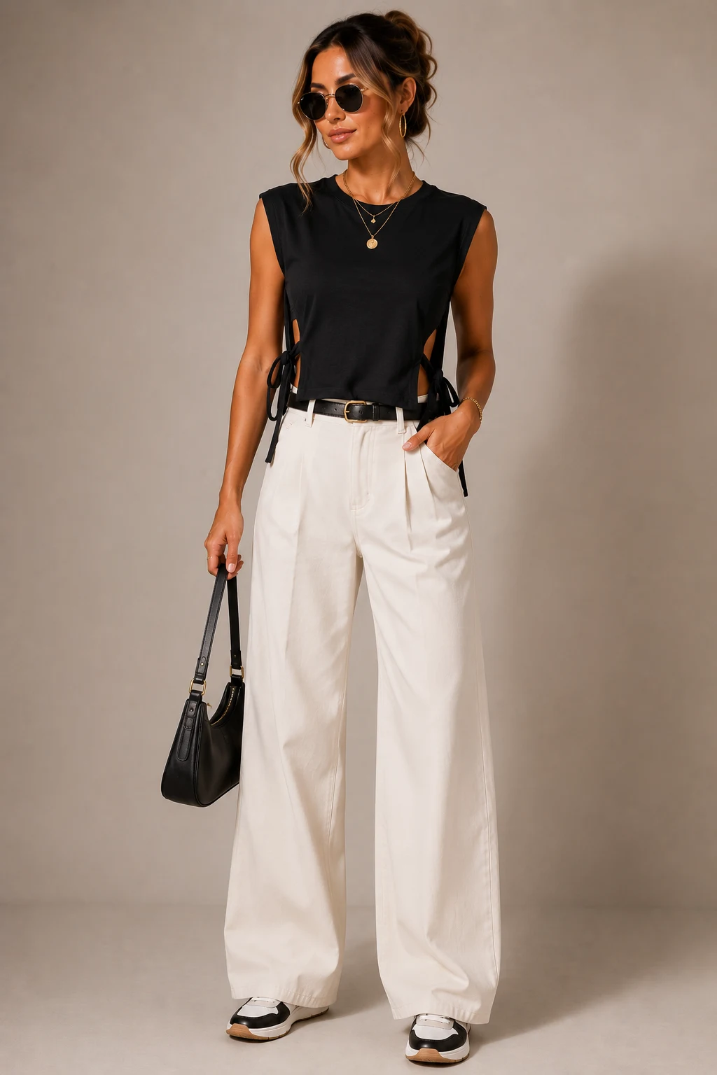 Outfit 6 — cute ways to cut a shirt on the sides style outfit