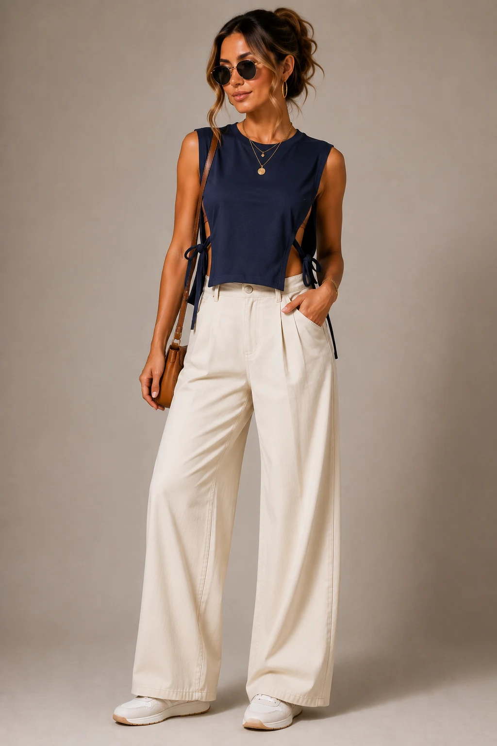 Outfit 7 — cute ways to cut a shirt on the sides style outfit