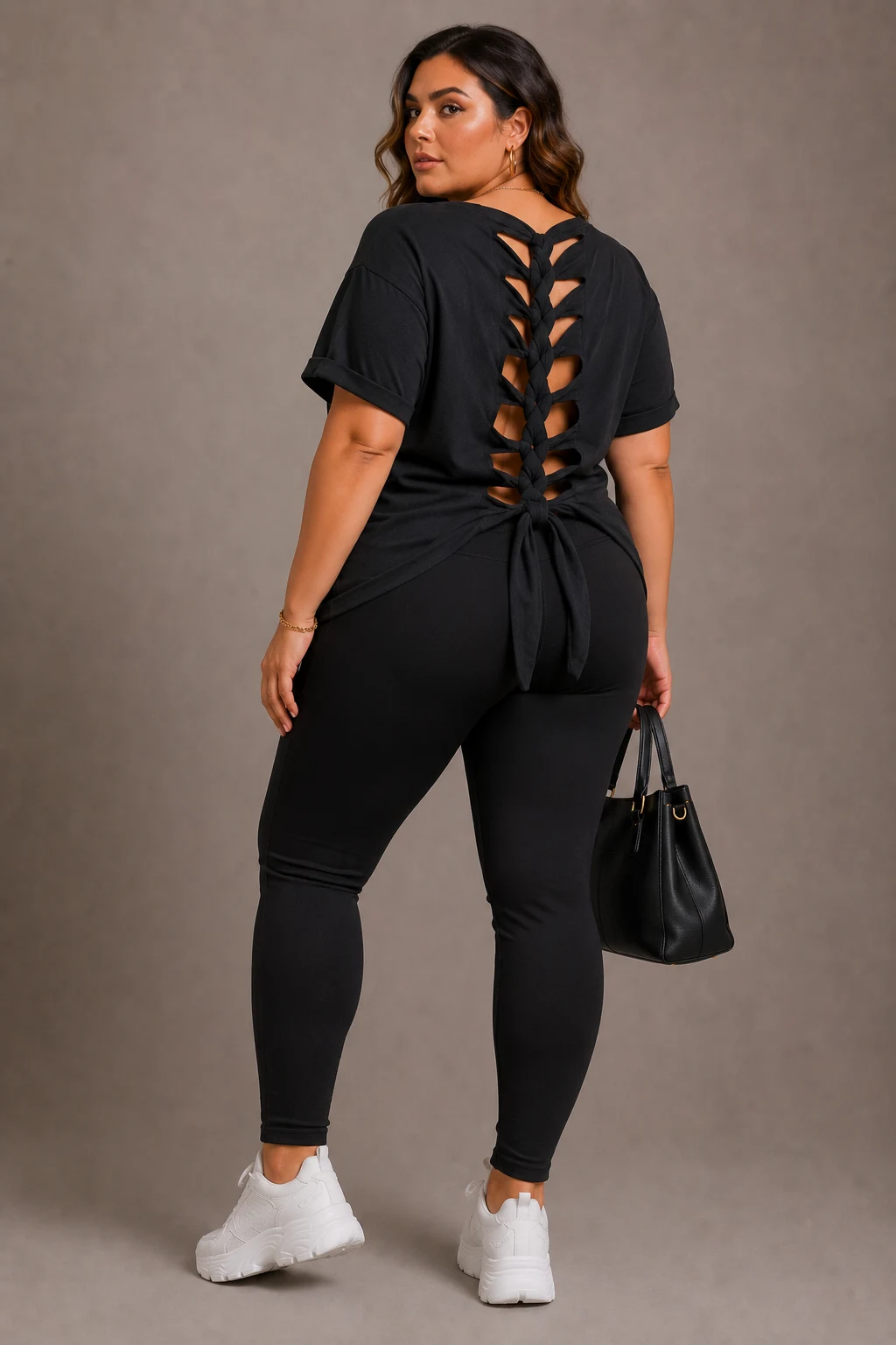 The Braided Back Showstopper — cute ways to cut a shirt plus size style outfit