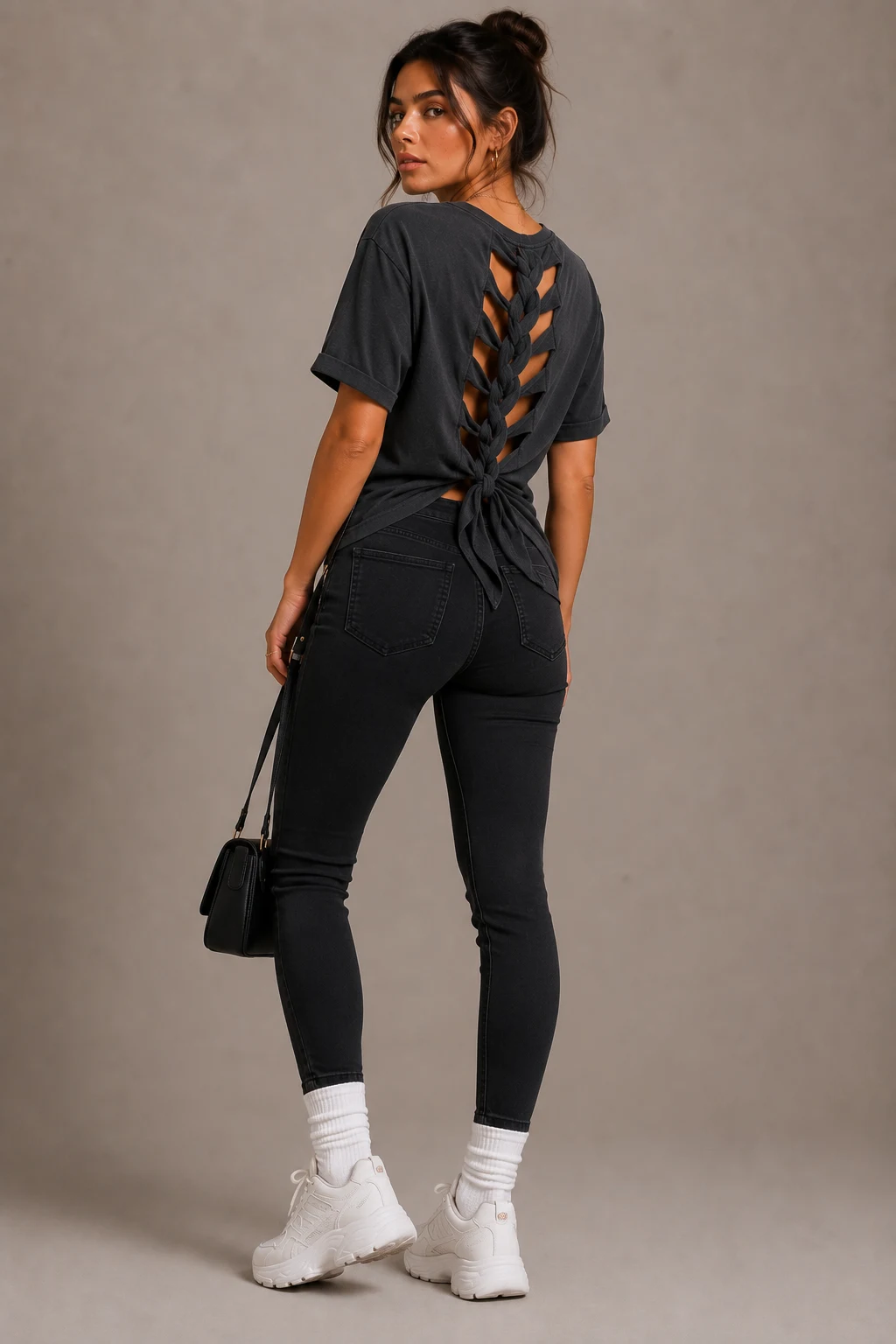 The Braided Back Statement Piece — cute ways to cut a shirt thats too big style outfit