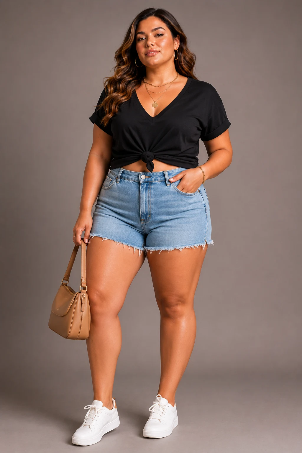 The Front-Tie V-Neck Crop — cute ways to cut a shirt v neck style outfit
