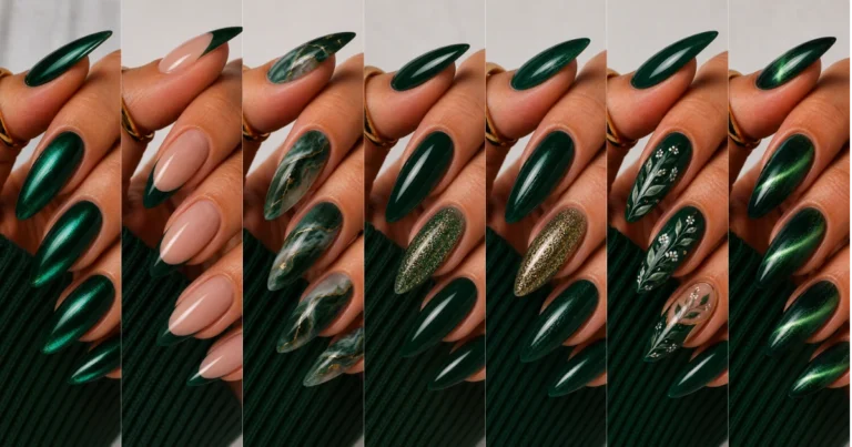 dark green nail ideas — featured